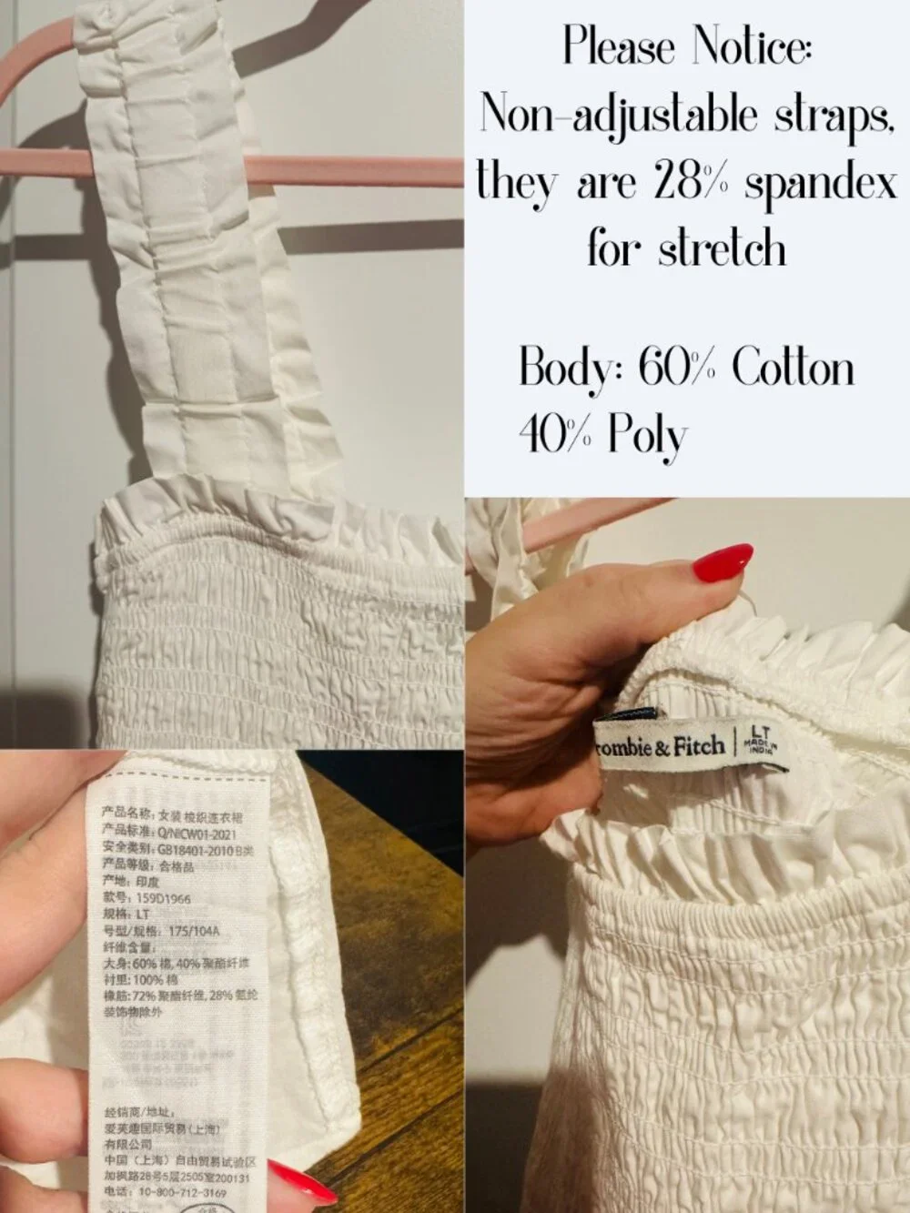 Tiered Double Lined White Dress
